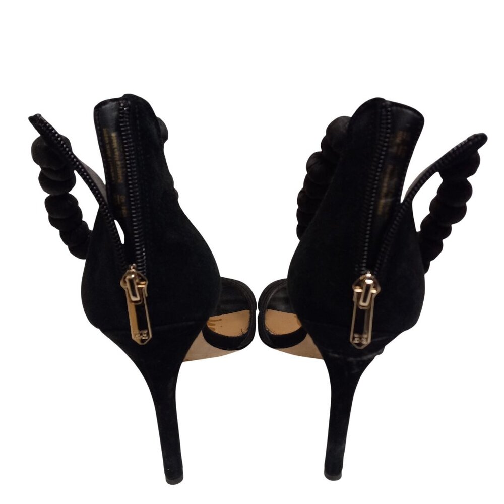 Sam Edelman size 10 Aria Stiletto Black Suede Ankle Strap High Heels Pumps - Picture 6 of 11